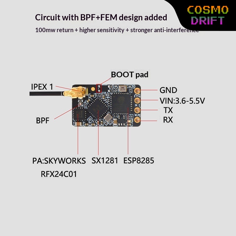 Drone Rc Transmitter And Receiver - Hot BAYCK Expresslrs Elrs Receiver 2