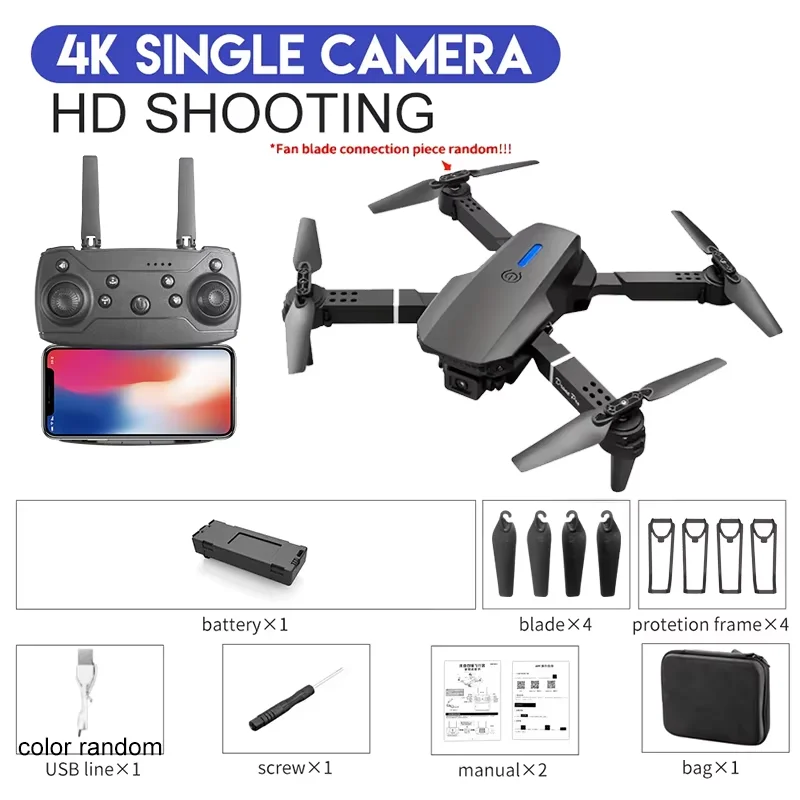 Drone E88Pro Rc 4K - 4K E88Pro drone with 1080P dual