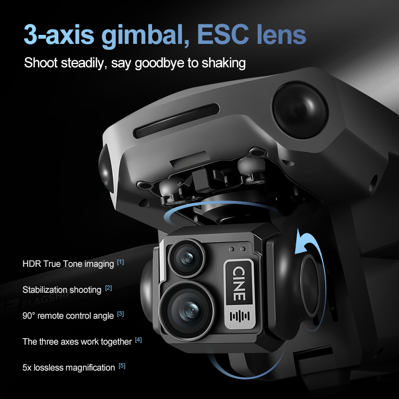8K 3 Axis Gimbal Brushless 7.2 - Drone Rc Folding review and price