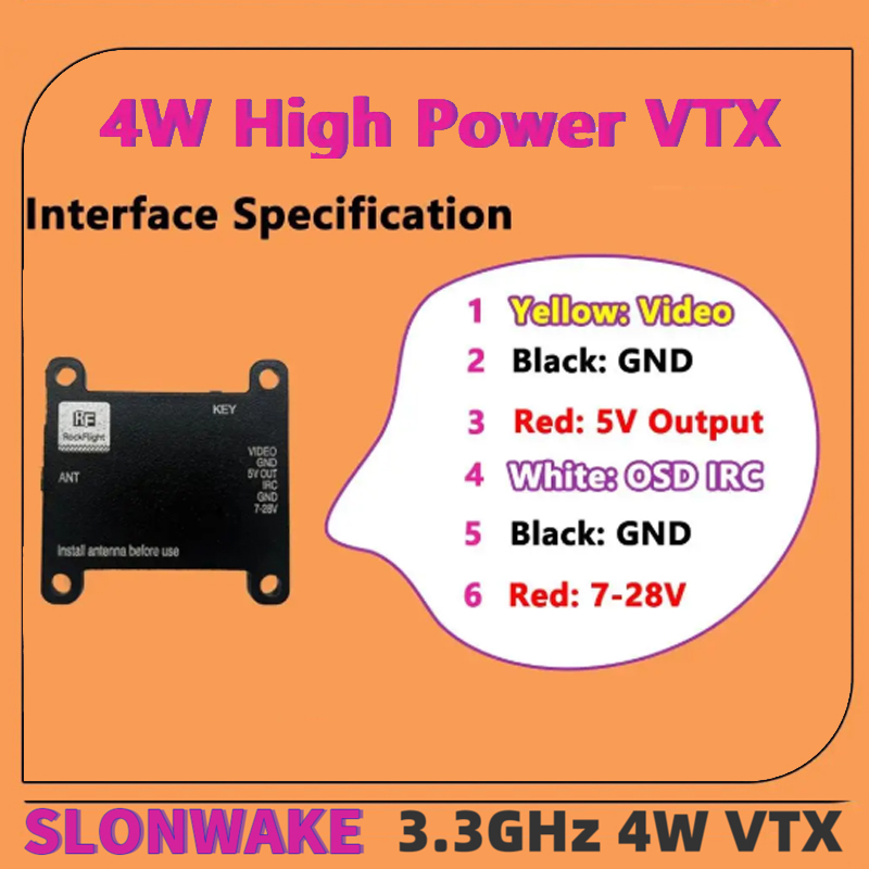 SLONWAKE FPV 3.3G 16CH 4000mW  - Drone Rc Transmitter And Receiver review and price