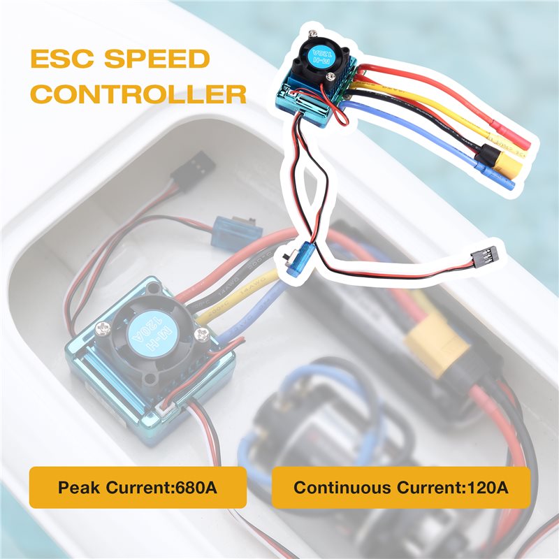WOWFU-120A Brushless ESC Speed - Rc Boat Brushless Motor review and price