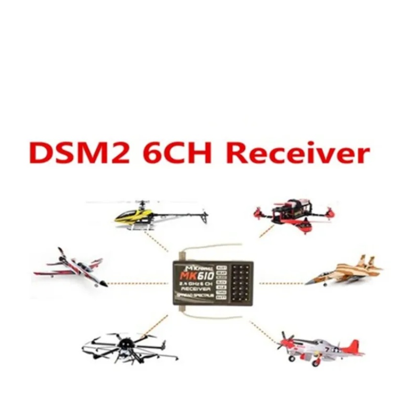 DSM2 MK610 AR6100 2.4G 6CH RC  - Drone Rc Transmitter And Receiver review and price