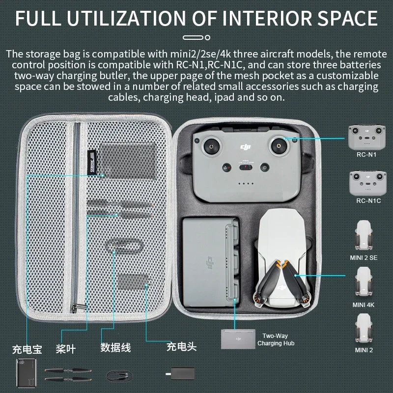 Mini 2 Shoulder Bag PU Portabl - Drone Carrying Bag review and price